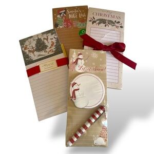 Magnetic Notepad 4 PIECE Holiday Theme Merry Christmas